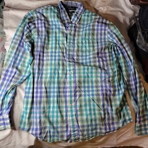 Crown & Ivy Plaid Button Down Classic Fit Size Xl
